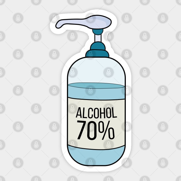 Hand Sanitizer Gel with 70% Alcohol Sticker by DiegoCarvalho